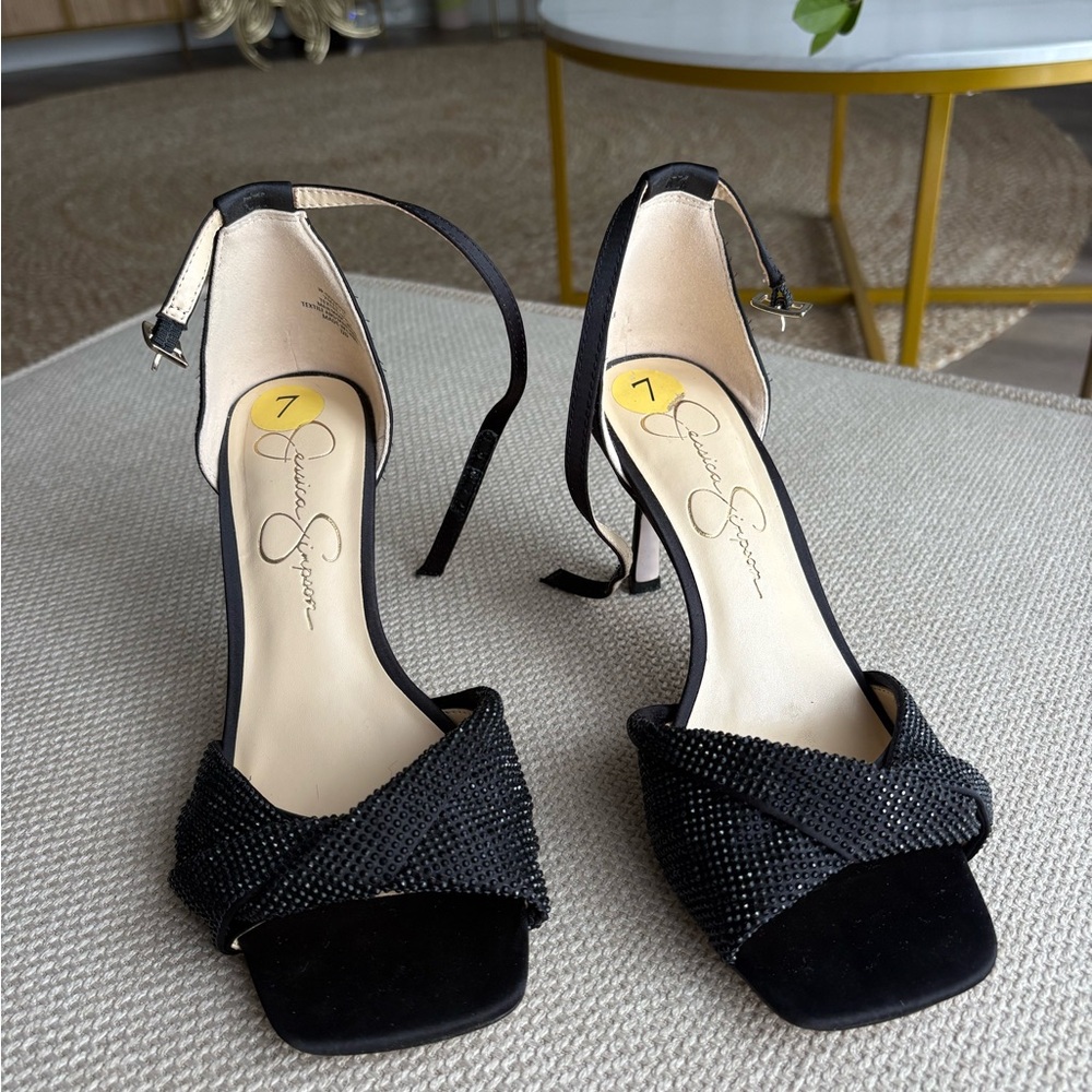 Jessica Simpson Black Strappy Heels